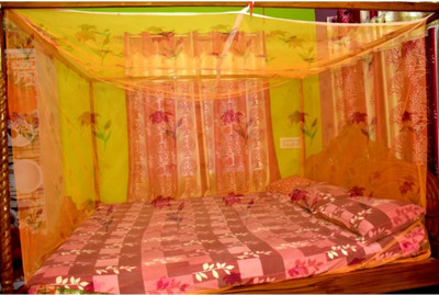 ASP HDPE - High Density Poly Ethylene Adults Washable 333oringe Mosquito Net(Oringe, Bed Box)