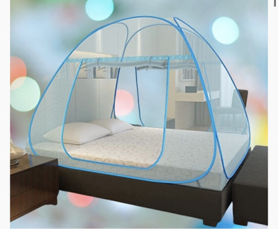THEE NR Nylon Adults Washable NR_mosquito_blue_0993n Mosquito Net(Light Blue, Tent)
