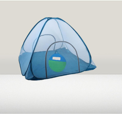 Rsmosquito Polyester Adults Washable Foldable_Blue net_A1 Mosquito Net(Blue, Bed Box)
