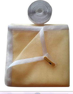 lkg enterprises Cotton Adults Washable 4*5 feet ivory window mosquito net Mosquito Net(Ivory, Frame Hung)