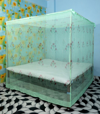 Fabrachana PGON 201-Pista Cotton Washable Adults Mosquito Net(Pista Green, Bed Box)