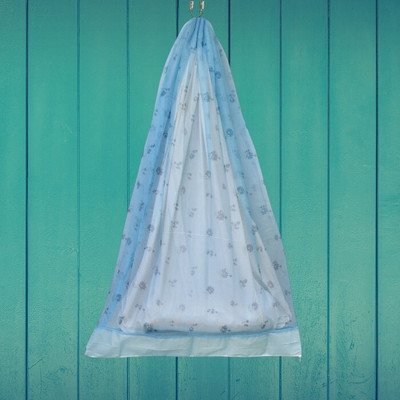 Nissi Cotton Infants Washable PollyCotton Washable Ceiling Hung Mosquito Net for Baby Sleeping PC038 Mosquito Net(Blue, Ceiling Hung)