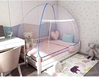 Ashvika Privine sks foldinsg mosquito bed net esliy fold 2 persan capacity in is Polyester Washable Adults Mosquito Net(white-net, Tent)
