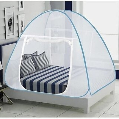 Hitech Polyester Adults Washable YU34TQ_18 Mosquito Net(SKY BLUE, Tent)