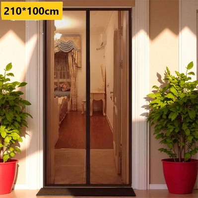 Aditya Polyester Adults Washable Auto-Closing Magnetic Door Mosquito Net_a255 Mosquito Net(Black, Frame Hung)