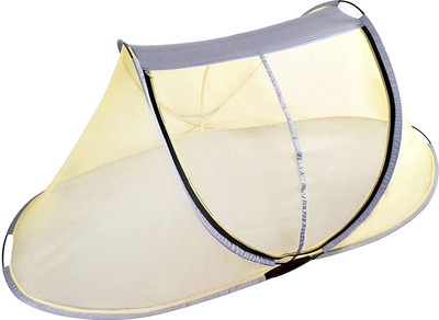 Bellazy Polyester Adults Washable Foldable Mosquito net for Single Bed Heavy net with 1 Gate, 7.5 feet x 4 feet Mosquito Net(White, Tent)