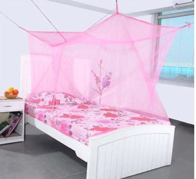BAPASITARAM Polyester Adults Washable BAPA-RK1_SB_D_PK_013 Mosquito Net(Pink, Bed Box)