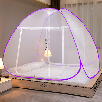 Flipkart SmartBuy Polyester Adults Washable Mosquito-nets-Purple-Single-Sby Mosquito Net(Purple, Tent)