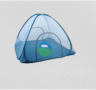 Rsmosquito Polyester Adults Washable Foldable_Blue net_A1 Mosquito Net(Blue, Bed Box)
