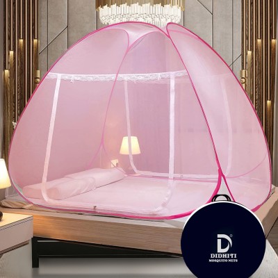 didhiti Polyester Adults Washable PINK machhardani for laddu gopal ji mosquito net pipe set for bed machardani ro Mosquito Net(Pink, Rani, Gulabi, Peenk, pinq, Tent)