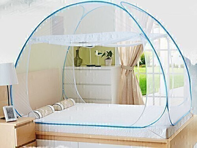 ALFEN Polyester Adults Washable Double and King size bed Mosquito Net(Blue, Tent)