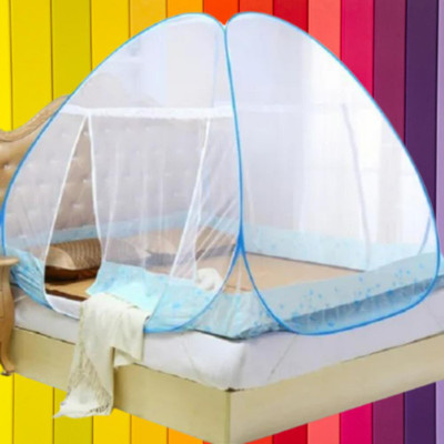 SIFRA Polyester Adults Washable Net for Queen size Bed Foldable Machardani | Polyester_7 Mosquito Net(White, Tent)