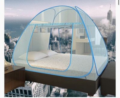 THEE NR Nylon Adults Washable NR_mosquito_blue_0998n Mosquito Net(Light Blue, Tent)