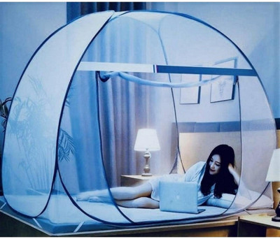 SIFRA Polyester Adults Washable Blue_MS_147 Mosquito Net(Blue, Tent)