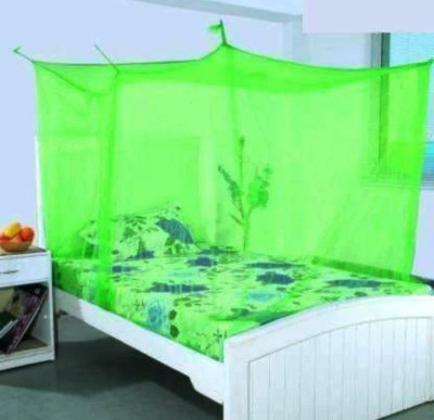 Mehon Craft HDPE - High Density Poly Ethylene Adults Washable Mosquito Net for Double Bed Machardani Net (Size 6x7-feet) Mosquito Net(Green, Tent)