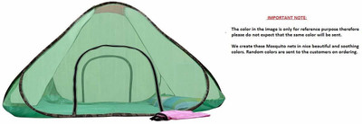 ZOTOFLY King Size Foldable Double Bed ( Green Polyester Washable Adults Mosquito Net(GREEEN, Tent)