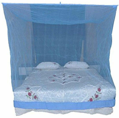 RadheKrishna Enterprise HDPE - High Density Poly Ethylene Adults Washable RK1_ZB022_D_BL_011 Mosquito Net(Blue, Bed Box)