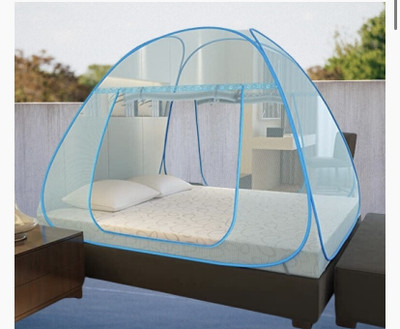 THENR Nylon Adults Washable NR_mosquito_blue_0997n Mosquito Net(Light Blue, Tent)