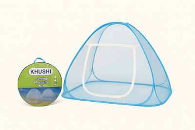 Khushi Enterprises Polyester Adults Washable MOSQUITO NET Mosquito Net(SKY BLUE, Tent)