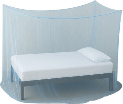 ATUTSHUDHTA Polyester Adults Washable SM_S_4*6.5 Mosquito Net(SKY BLUE, Bed Box)