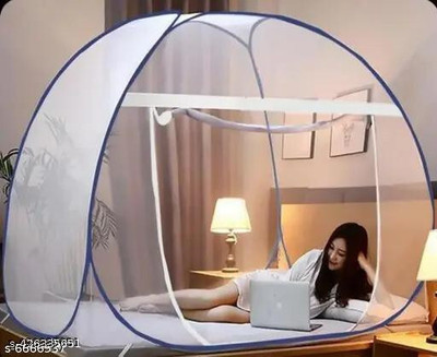 SunHeart Hubs HDPE - High Density Poly Ethylene Adults Washable DOUBEL BED MOSQUITO NET Mosquito Net(Blue, Tent)