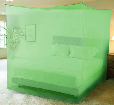 Mehon Craft HDPE - High Density Poly Ethylene Adults Washable Hanging Mosquito Machardani Net (Size 6x7-ft) Mosquito Net(Green, Bed Box)
