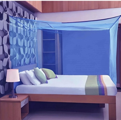 Newmehontextile Polyester Adults Washable Bed box 6×7 Mosquito Net(Blue, Tent)