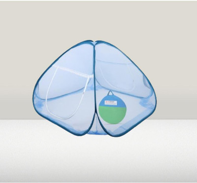 Rsmosquito Polyester Adults Washable Foldable_Blue net_A1 Mosquito Net(Blue, Bed Box)