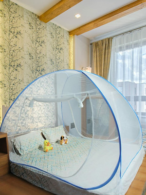 Fozii Enterprises Polyester Adults Washable FoziMN-629AB Mosquito Net(Blue, Tent)