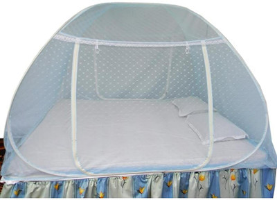 SIFRA Polyester Adults Washable SIF_MQ_16 Mosquito Net(Blue, Tent)