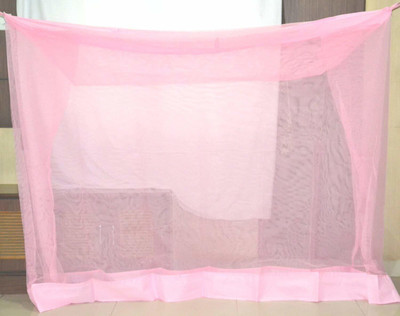 BAPASITARAM Polyester Adults Washable BAPA-RK1_SB_D_PK_043 Mosquito Net(Pink, Bed Box)