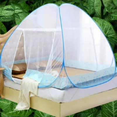 SIFRA Polyester Adults Washable Net for Queen size Bed Foldable Machardani | Polyester_1 Mosquito Net(White, Tent)