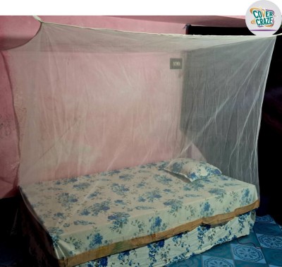 CoverCraze Polyester Adults Washable INSECT PROTECTION NET Mosquito Net(White, Bed Box)