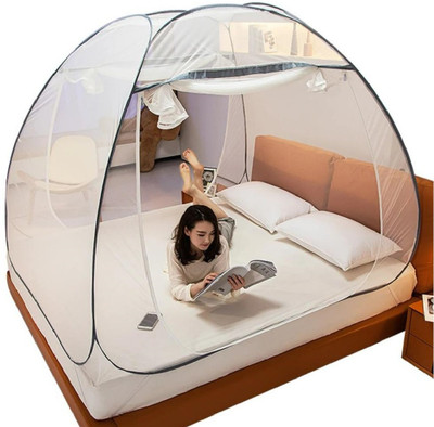 SIFRA Polyester Adults Washable S_AV_kingsize_147 Mosquito Net(White, Tent)