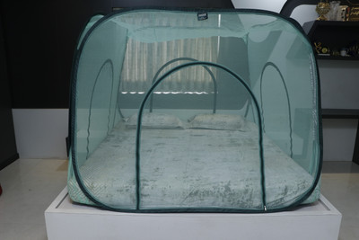Sukoon Nylon Adults Washable Nylon Square 7X7 G Mosquito Net(Green, Tent)