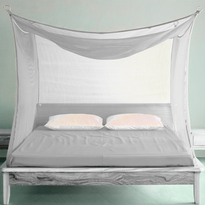 CoverCraze HDPE - High Density Poly Ethylene Adults Washable double bed insect and mosquito net {6x7 ft} Mosquito Net(White, Tent)