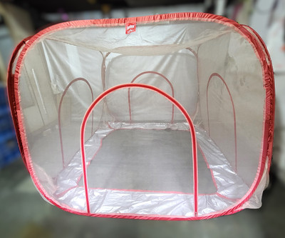 Sukoon Nylon Adults Washable Nylon Square 7X7 R Mosquito Net(Peach, Tent)