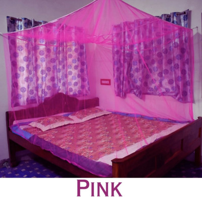 VS Enterprises Polyester Adults Washable Mosquito Net Mosquito Net(Pink, Tent)