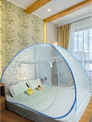Fozii Enterprises Polyester Adults Washable FF7 Mosquito Net(Blue, Tent)