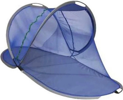 WARFANI Polyester Adults Washable Blue97 Mosquito Net(Blue, Bed Box)