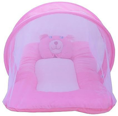 SMARTTRADERS Polyester Kids Washable BABYNET Mosquito Net(Pink, Bed Box)