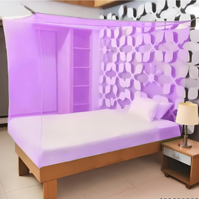 EpicEdge Nylon Adults Washable 6FT x 3FT Single bed Mosquito Net(Purple, Bed Box)