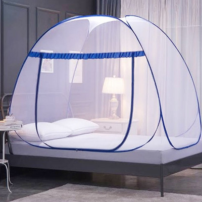 netbed Polyester Adults Washable Double Bed Washable Mosquito Net (Macchar Dani) Pack Of 1 Mosquito Net(White, Tent)