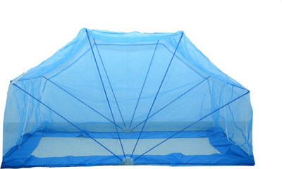 Elegant Mosquito Net Nylon Adults 4x6 Feet Single Bed Mosquito Net(Blue, Frame Hung)