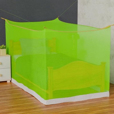 SRM Polyester Adults Washable Single bed 7 by 4 size Mosquito Net(Green, Tent)