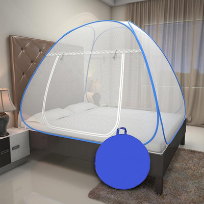 Flipkart SmartBuy Polyester Adults Washable Polyester Adults Washable Foldable For King Size Bed & Double Bed Mosquito Net Mosquito Net(Green, Tent)