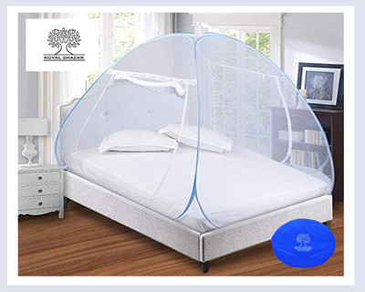 BELSODINE Polyester Adults Washable NEWMOSQUITO NETN359 H359 Mosquito Net(White & Blue, Tent)