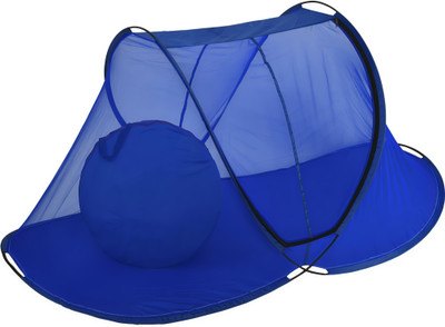 desire choice Polyester Adults Washable BLUE SINGLE Mosquito Net(Blue, Tent)