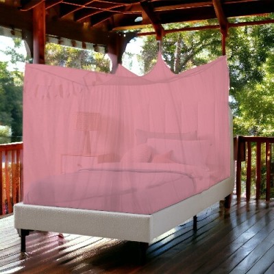 Nissi Polyester Adults Washable Dobule Bed Polyster Mosquito Net 4 x 6.5ft For Adults A077 Mosquito Net(Pink, Tent)