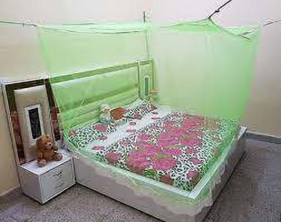 Nissi HDPE - High Density Poly Ethylene Adults Washable NSI Mosquito Net(Green, Bed Box)